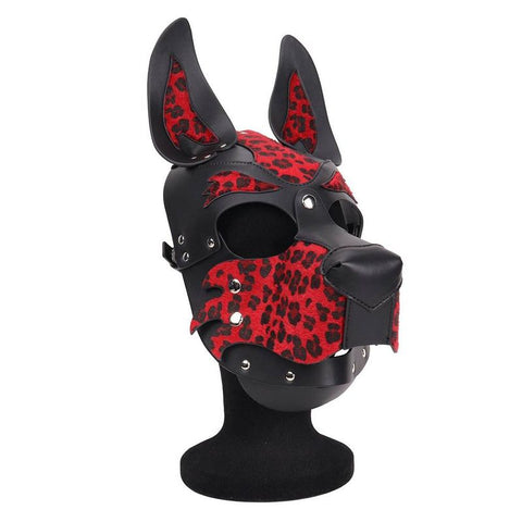 Dog/Pup Hood Red for Comfortable Adjustable Fit Red > Bondage Gear > Masks