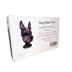 Bold Red Leopard Print Dog Hood Adjustable Fit Leather BDSM Gear > Bondage Gear > Masks