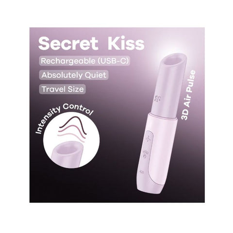 Satisfyer Secret Kiss Mini Clitoral Massager for Travel Default Title STIMULATORS