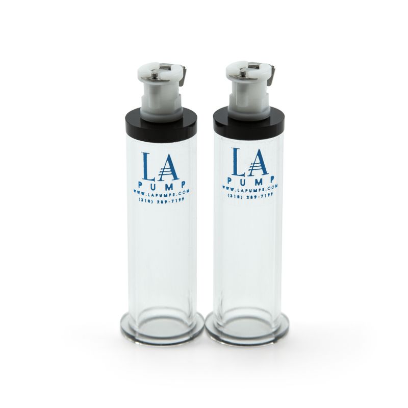 LA Pump Nipple Enlargement Cylinders Pair – 16mm Diameter Nipple Suckers