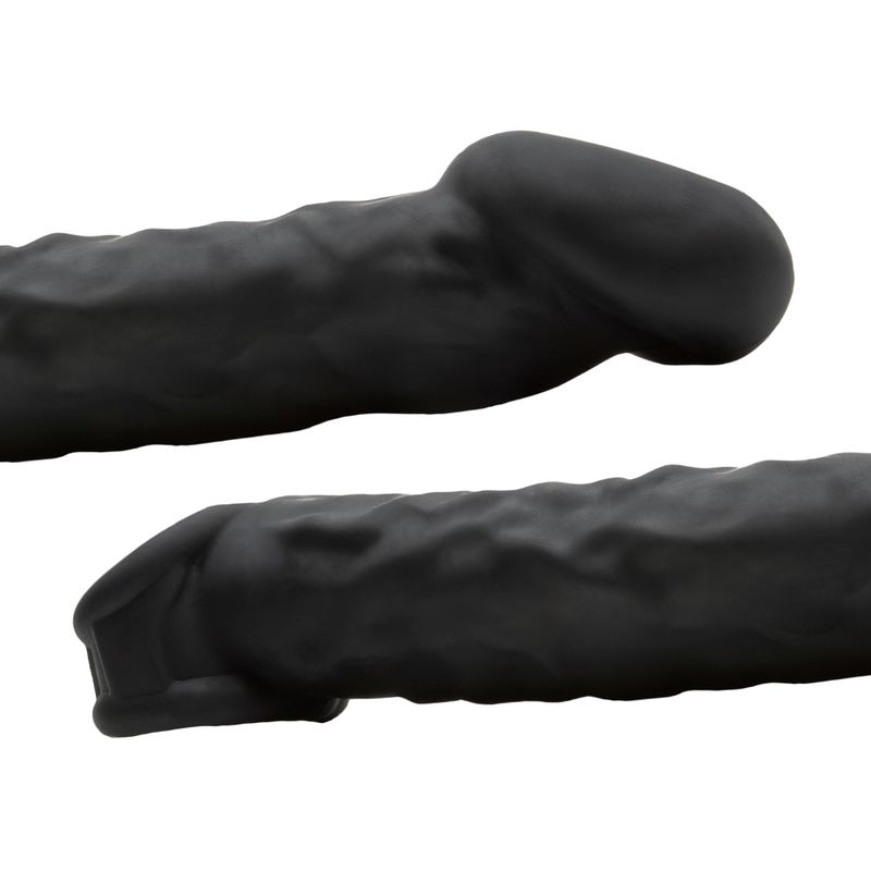 Muscle Ripped Inner Ribbed Velvet-Smooth Night 9.25 Inch Cock Sheath > Sex Toys For Men > Penis Sleeves