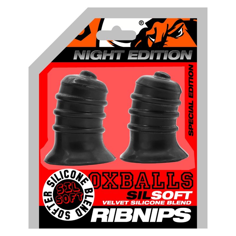 Ribnibs Curved Springy Ribbed Nip Suckers Night > Sex Toys > Nipple Suckers
