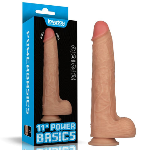 11in Vibrating USB Power Basics Cock for Ultimate Pleasure Flesh Dongs Realistic