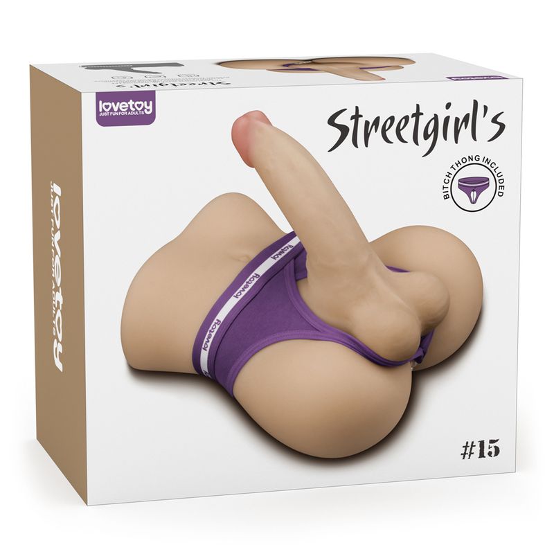 Streetgirls Male Butt with Bendable Dildo and Balls Steven – Ultra-Soft Masturbator Flesh > Sex Toys For Men > Assbators