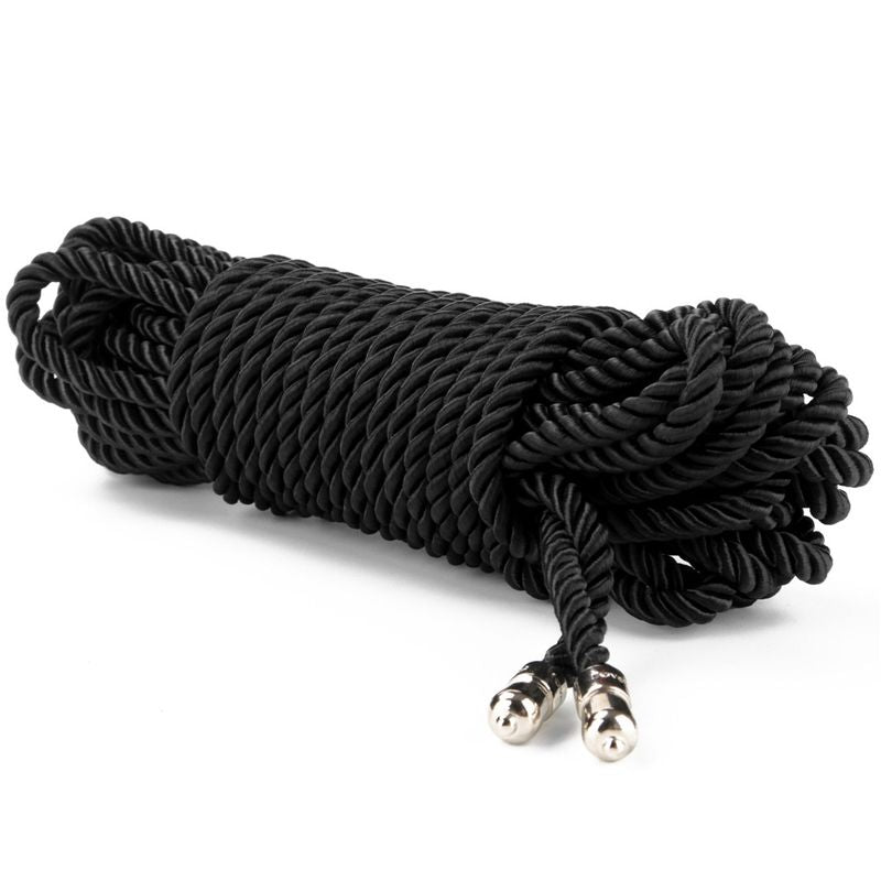 Rebellion Reign Silky Bondage Rope - Black 10 Metres Length Rope