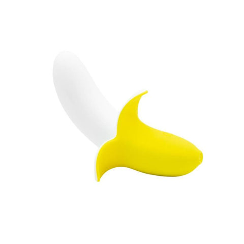 Banana Bliss 13cm Silicone Slimline Vibrator Massager Yellow Vibrators