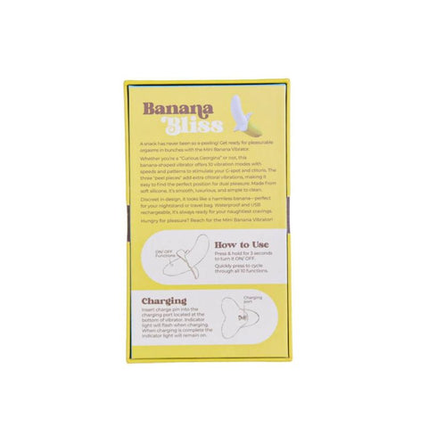 Banana Bliss 13cm Silicone Slimline Vibrator Massager Vibrators