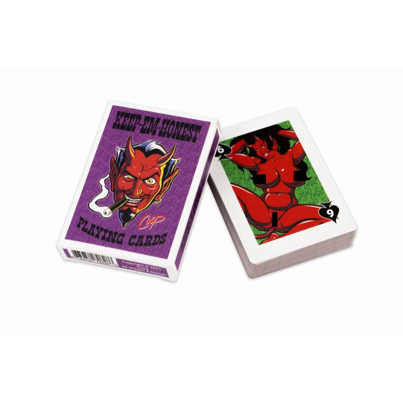 Keep Em Honest Playing Cards – Nude Art Playing Cards Featuring Pinups and Devil Girls Default Title > Novelties > Playing Cards Main image