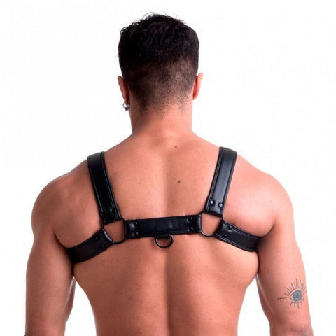 Vegan Bulldog Harness in Black for Dogs Mens Harnesses