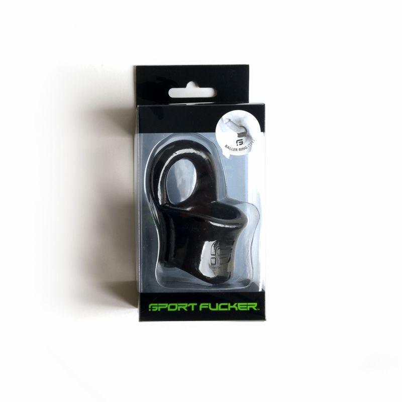 Baller Ring - Cock and Ball Ring - Black Black COCK RINGS