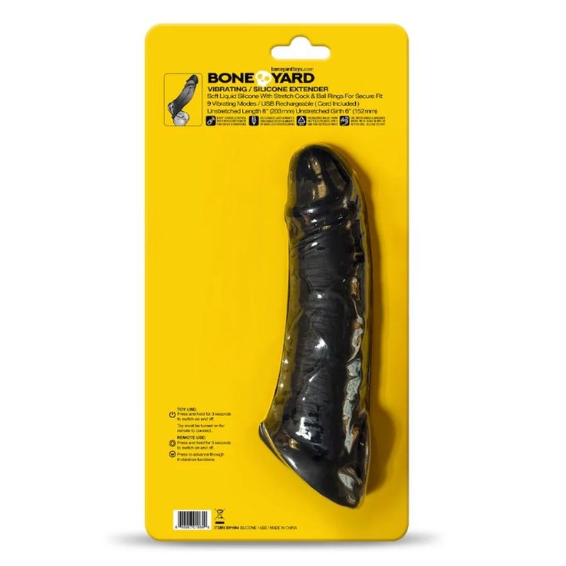 Boneyard Vibrating Silicone Remote Control Extender USB Rechargeable 9 Modes – Silicone Vibrating Extender Secondary image