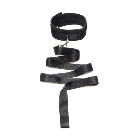 Neoprene Black Collar and Leash Set for BDSM Play > Bondage Gear > Collars