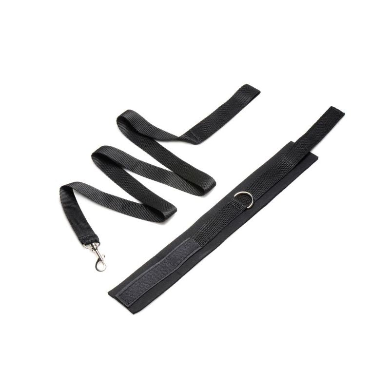 Frisky Collar and Leash Set (Black) – Neoprene BDSM Accessory Set Secondary image