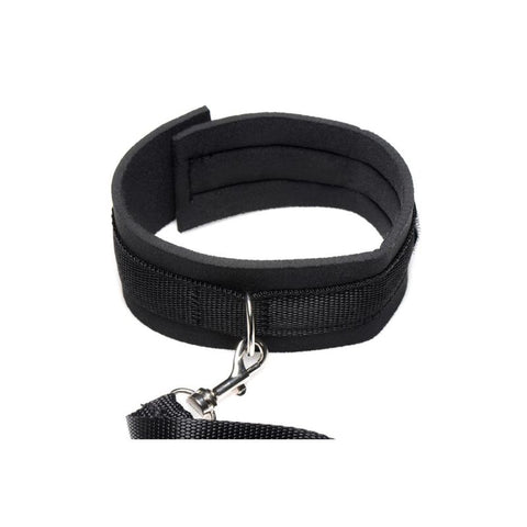 Neoprene Black Collar and Leash Set for BDSM Play > Bondage Gear > Collars