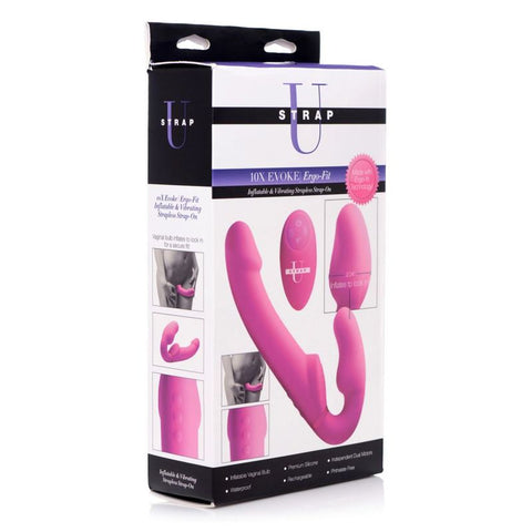 IntimateJoy Remote Control Inflatable Ergo Fit Strapless Strap-On – Exciting Multi-Color Design > Realistic Dildos and Vibes > Strapless Strap Ons