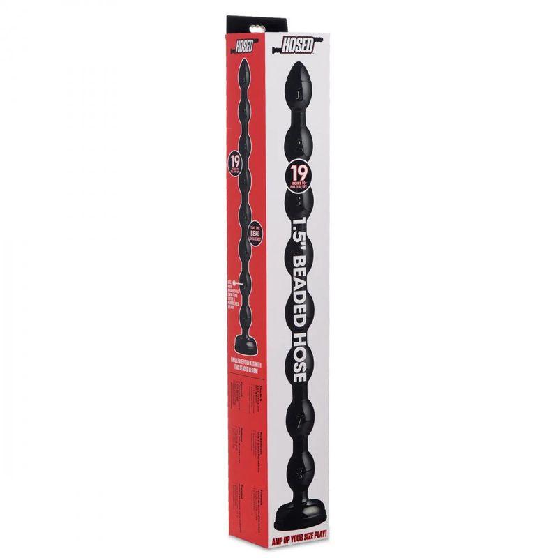 Hosed Beaded Anal Snake (19 Inch, 1.5 Inch Diameter) – Extra-Long Flexible Anal Beads > Dildos > Oversized Toys