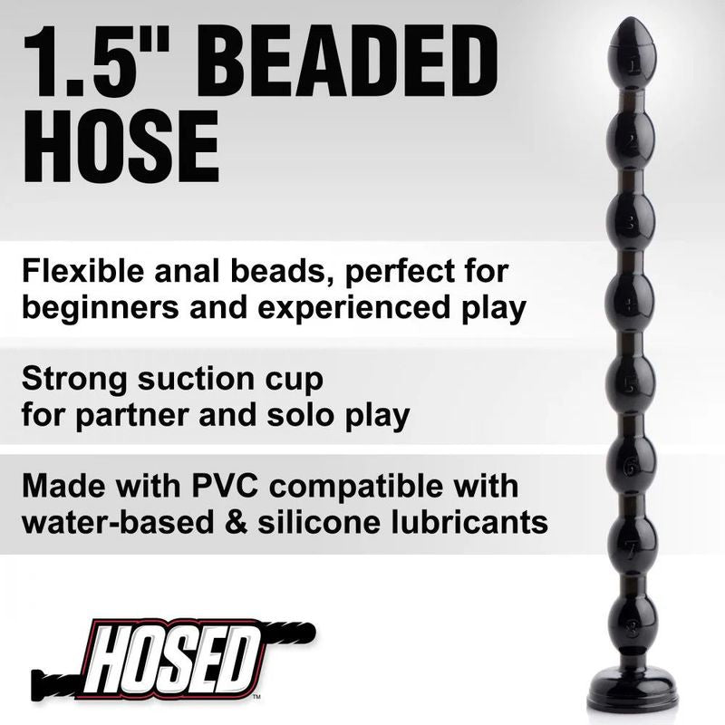 Hosed Beaded Anal Snake (19 Inch, 1.5 Inch Diameter) – Extra-Long Flexible Anal Beads > Dildos > Oversized Toys