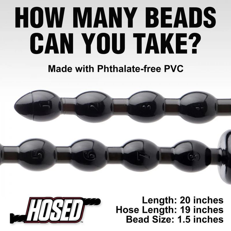 Hosed Beaded Anal Snake (19 Inch, 1.5 Inch Diameter) – Extra-Long Flexible Anal Beads > Dildos > Oversized Toys