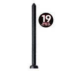 Hosed 19 Inch Ribbed Anal Snake Black > Dildos > Oversized Toys