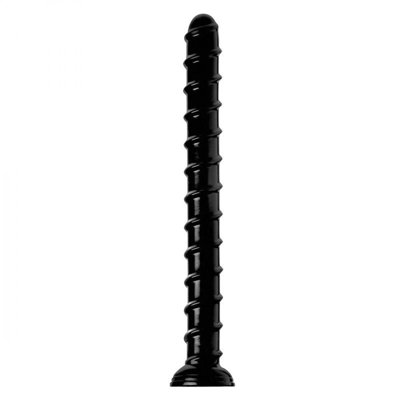 Hosed 18 Inch Swirl Thick Anal Snake Black DONGS
