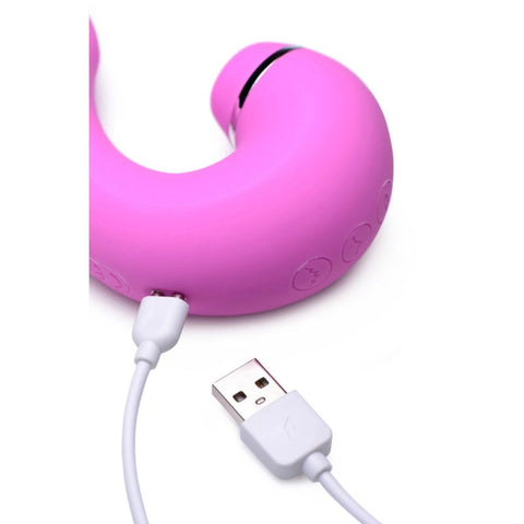 Inmi Shegasm 5 Star Tapping G-Spot Vibe with Suction Pink Vibrators - G Spot