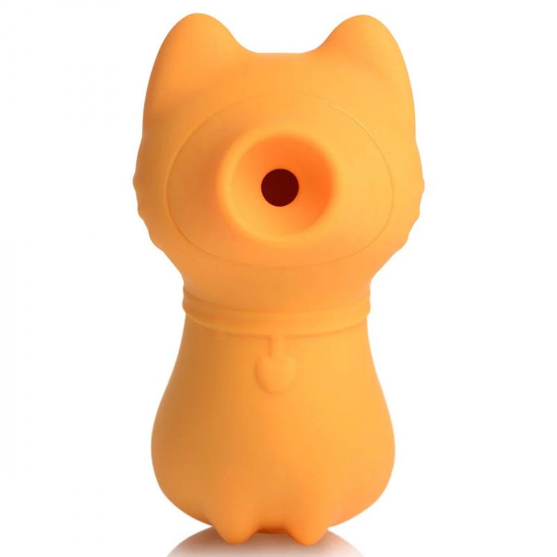 Sucky Kitty Clitoral Stimulator (Orange) – Premium Silicone 7-Level Suction Vibrator Orange > Sex Toys For Ladies > Clitoral Vibrators and Stimulators Main image