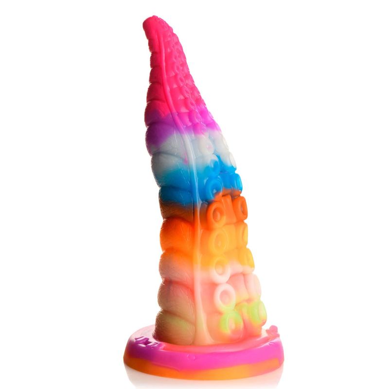Luminoctopus Glow in the Dark Tentacle Dildo Colorful 9 Inch Silicone Adult Toy Rainbow Fantasy Dongs