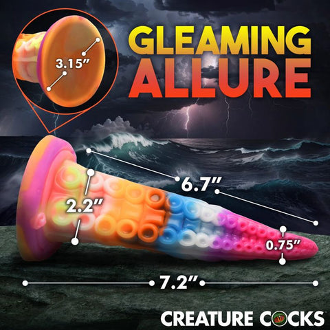Luminoctopus Glow in the Dark Tentacle Dildo Colorful 9 Inch Silicone Adult Toy Fantasy Dongs