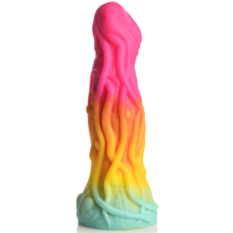 Shape Shifter Alien Silicone Dildo 7 Inch Green Adult Sex Toy Rainbow Fantasy Dongs