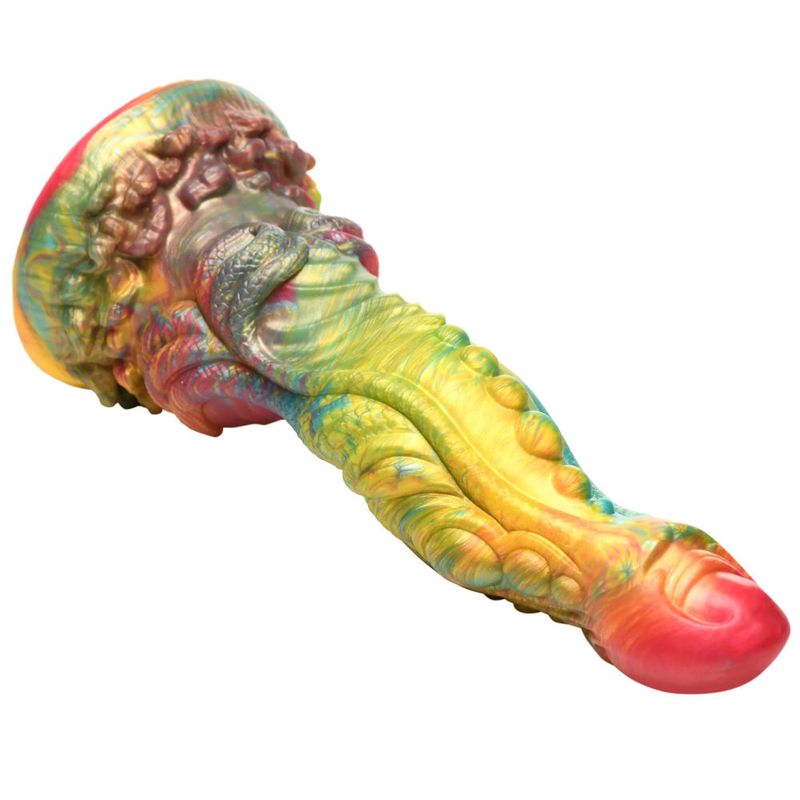 Majestic Merman 10 Inch Silicone Dildo (Iridescent Rainbow) – Extra Long Silicone Dildo with S-Shaped Curve Secondary image