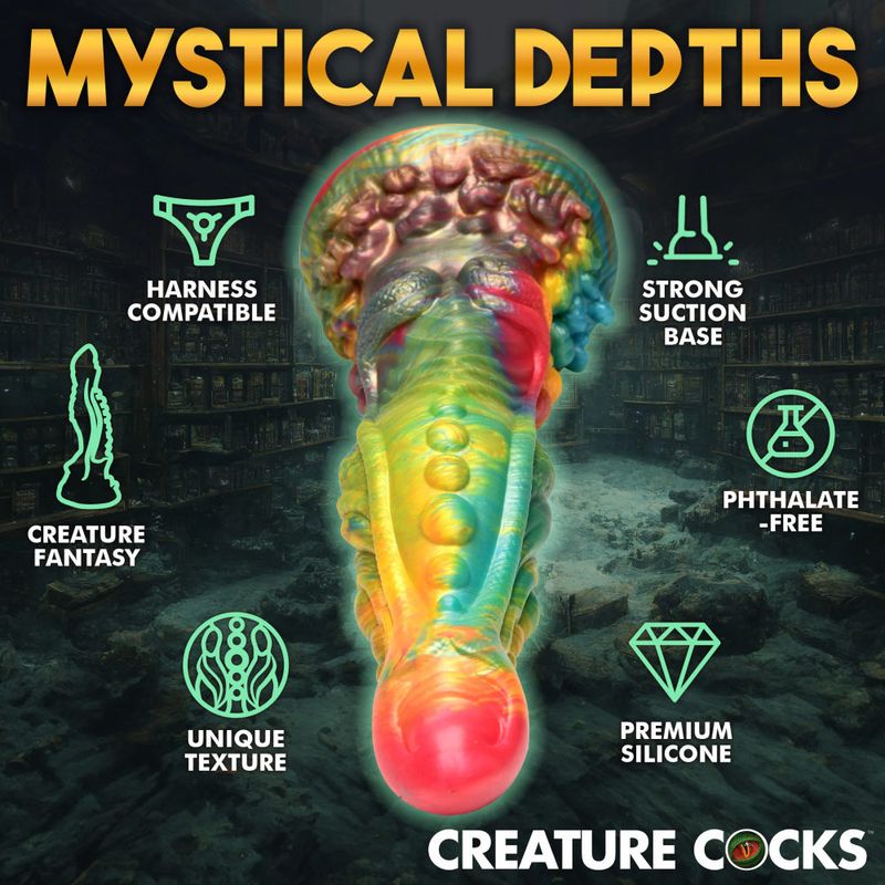 Majestic Merman 10 Inch Silicone Dildo (Iridescent Rainbow) – Extra Long Silicone Dildo with S-Shaped Curve > Dildos > Fantasy