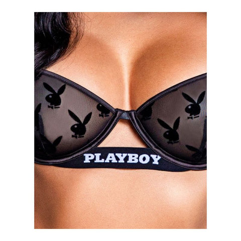 Playboy Noir 2 Pc Set (Black) – Luxury Lingerie Set Lingerie Sets