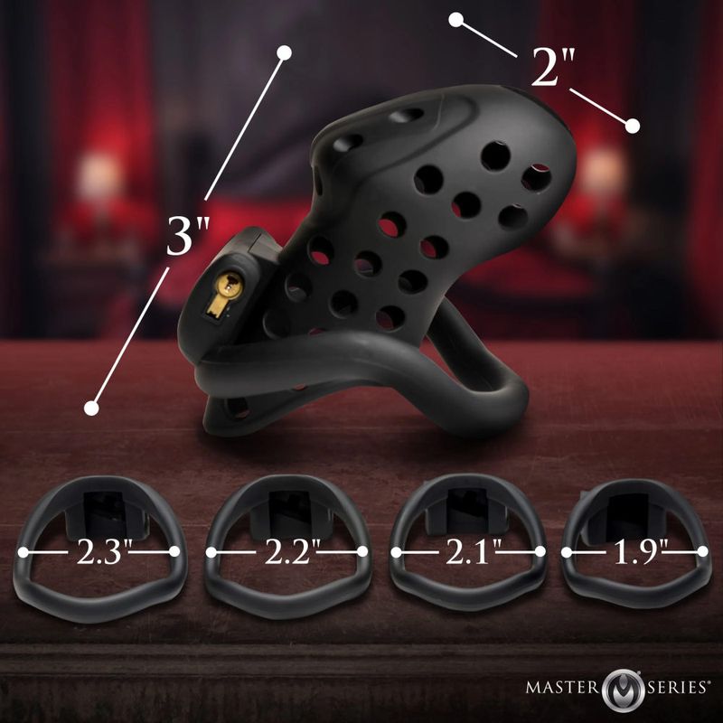 Lock Down Adjustable Chastity Cage with Secure Locking Mechanism for Men > Bondage Gear > Male Chastity