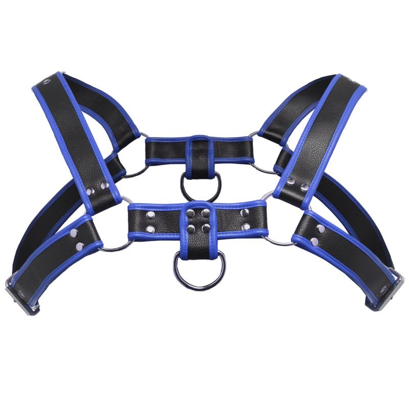 Bulldog Harness – Adjustable, Nickel-Free Buckles, Two D-Rings Black One Size > Clothes > Mens Harnesses