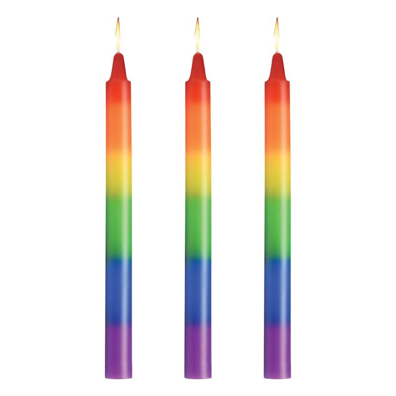 Master Series Pride Rainbow Drip Candles Set of 3 Coloured > Candles > Drip