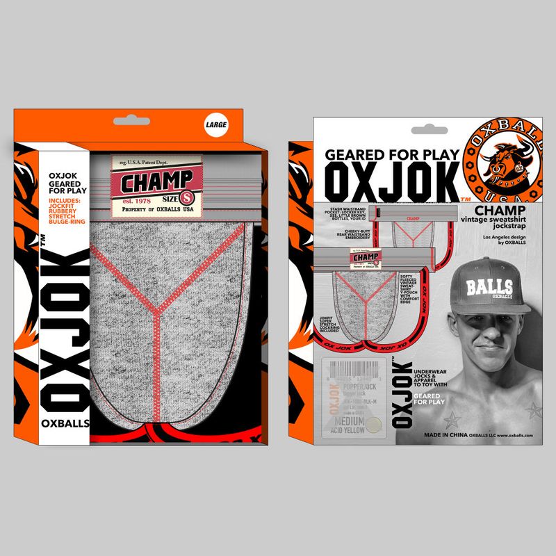 Oxballs Champ Vintage (Gray Heather) – Comfortable Jockstrap > Clothes > Jockstraps