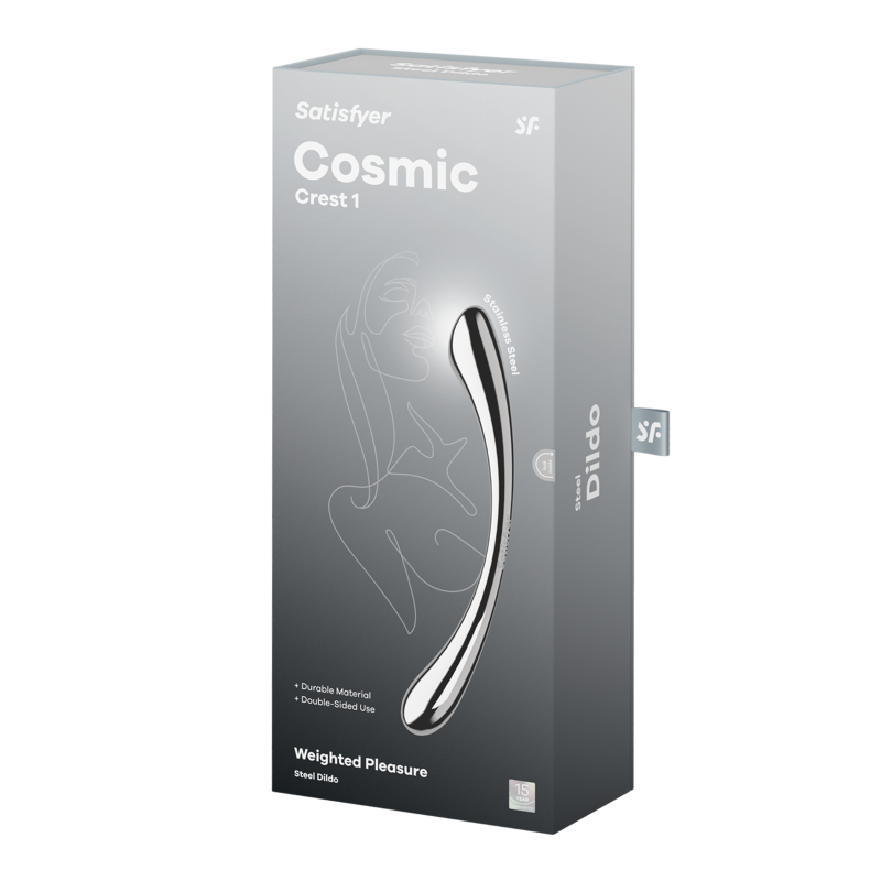 Satisfyer Cosmic Crest Stainless Steel Curved Dildo 24cm DONGS
