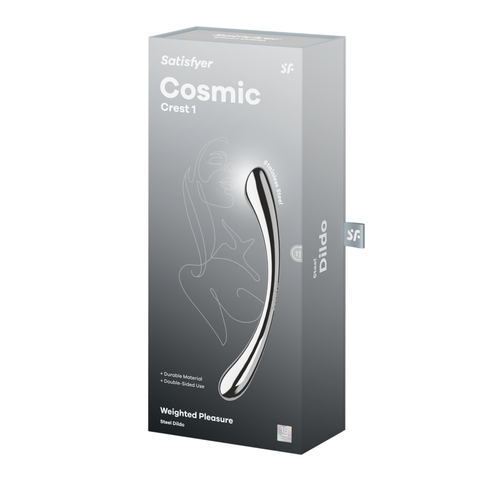 Satisfyer Cosmic Crest Stainless Steel Curved Dildo 24cm DONGS