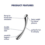 Satisfyer Cosmic Crest Stainless Steel Curved Dildo 24cm > Dildos > Neutral Dildos