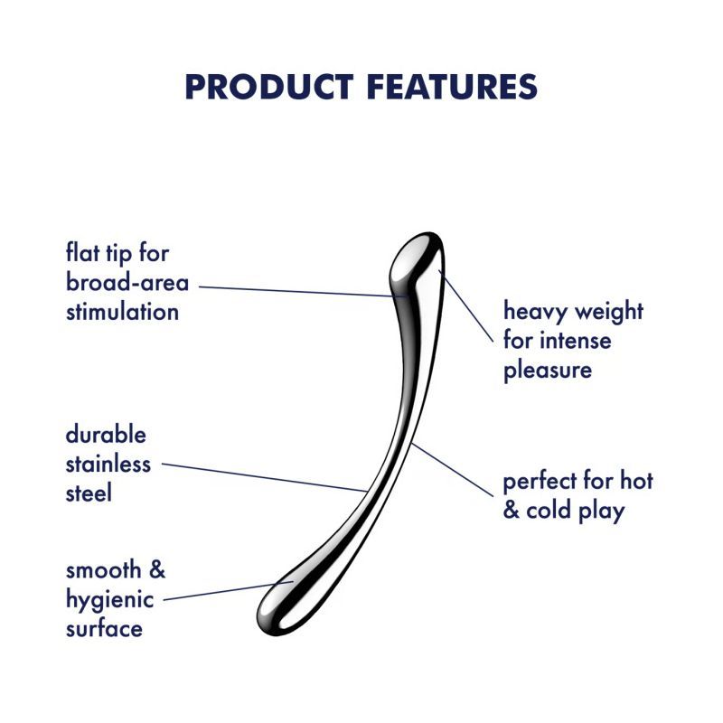 Satisfyer Cosmic Crest Stainless Steel Curved Dildo 24cm > Dildos > Neutral Dildos