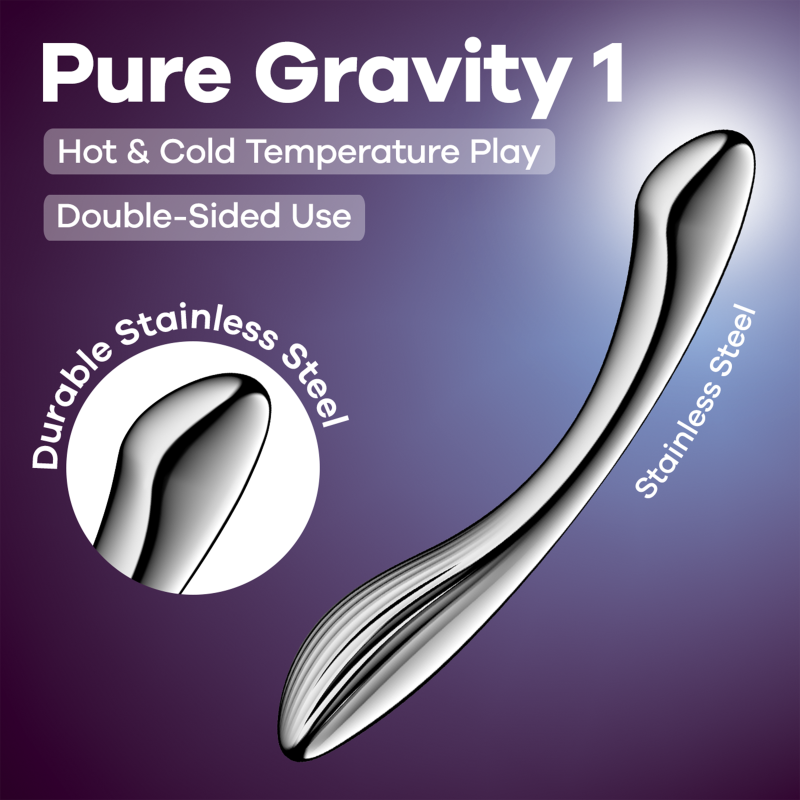 Satisfyer Pure Gravity 1 Steel 22cm Stainless Dildo > Dildos > Neutral Dildos
