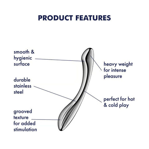 Satisfyer Pure Gravity 1 Steel 22cm Stainless Dildo > Dildos > Neutral Dildos