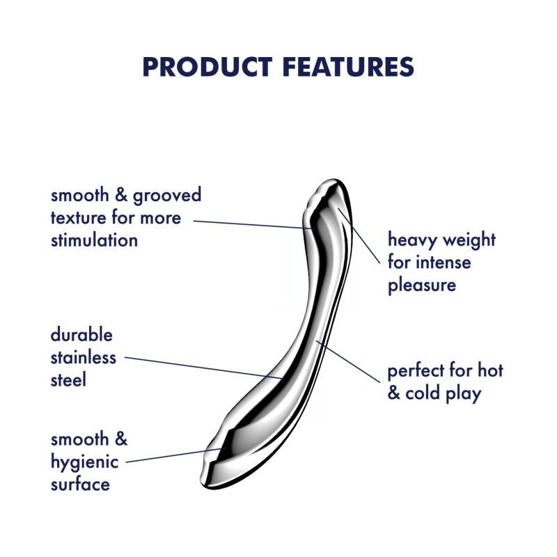Satisfyer Pure Gravity 2 Stainless Steel 21cm Dildo > Dildos > Neutral Dildos