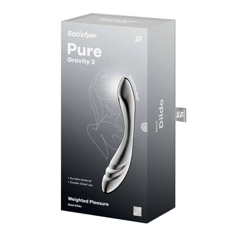 Satisfyer Pure Gravity 3 Stainless Steel 21 cm G Spot Dildo > Dildos > Neutral Dildos
