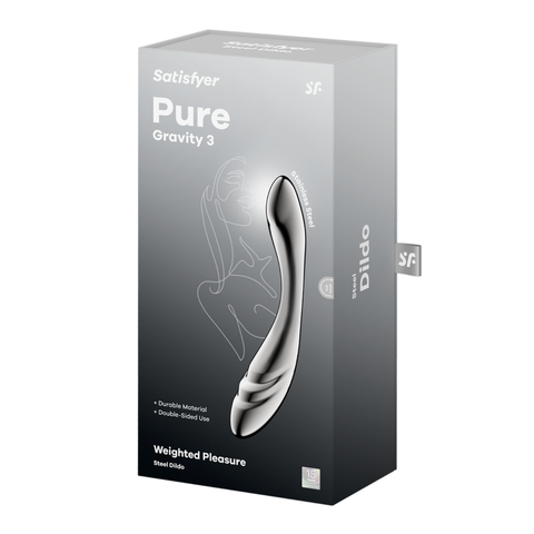 Satisfyer Pure Gravity 3 Stainless Steel 21 cm G Spot Dildo > Dildos > Neutral Dildos