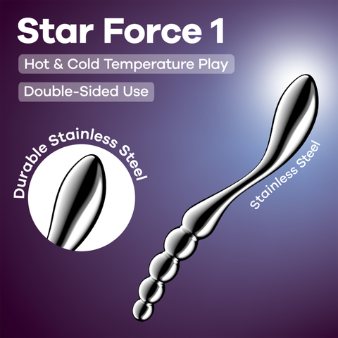 Satisfyer Star Force 1 Steel Double Ended Dildo 21cm DONGS
