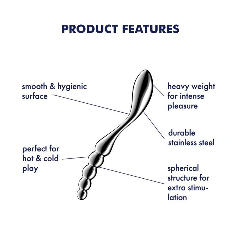 Satisfyer Star Force 1 Steel Double Ended Dildo 21cm > Dildos > Double Dildos