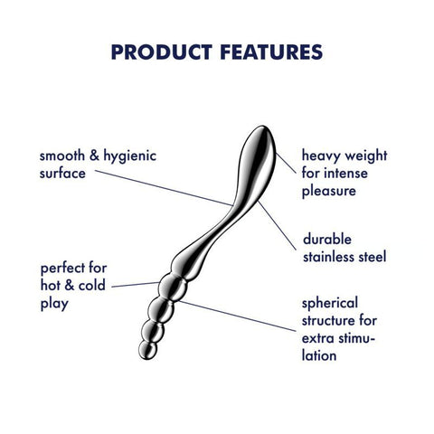 Satisfyer Star Force 1 Steel Double Ended Dildo 21cm > Dildos > Double Dildos