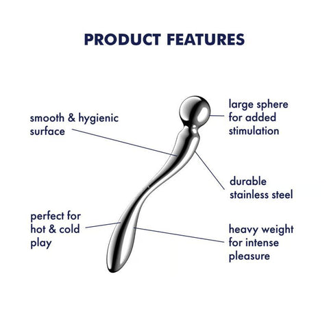 Satisfyer Star Force 2 Stainless Steel 22cm Ergonomic Dildo > Dildos > Neutral Dildos
