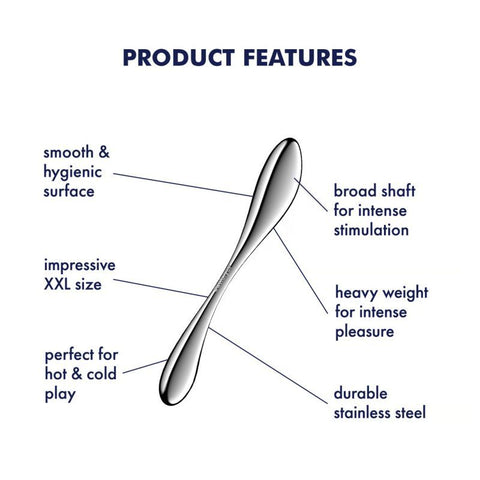 Satisfyer Star Force 3 Steel 27cm Dual Shaft Long Dildo > Dildos > Double Dildos